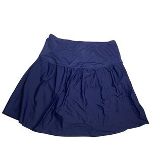 Island Escape Plus Size Tummy Control Swim Skirt Navy Blue 20W New without Tags